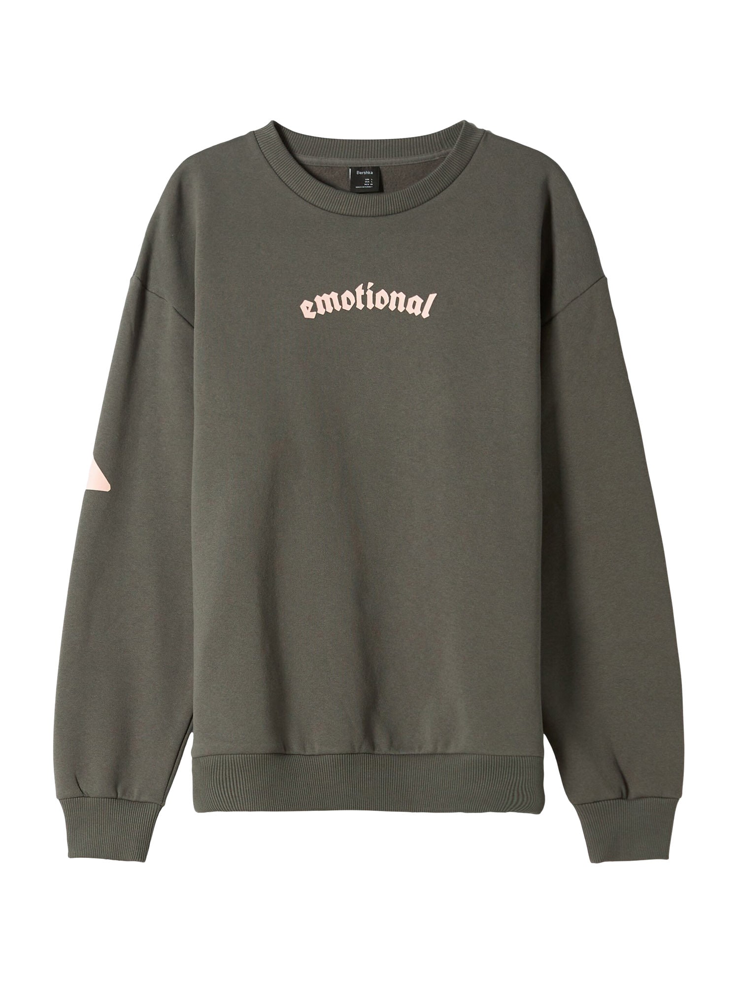 Bershka Tréning póló  khaki / pasztell-rózsaszín-Hungary