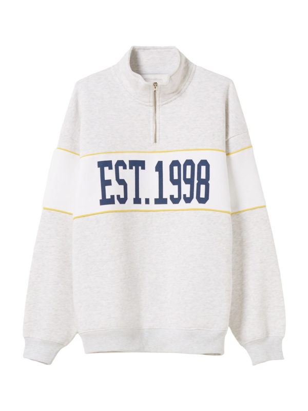 Bershka Tréning póló  tengerészkék / sárga / világosszürke / fehér-Hungary