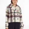 Bézs női rövid kabát gyapjúval Tommy Hilfiger - Hölgyek