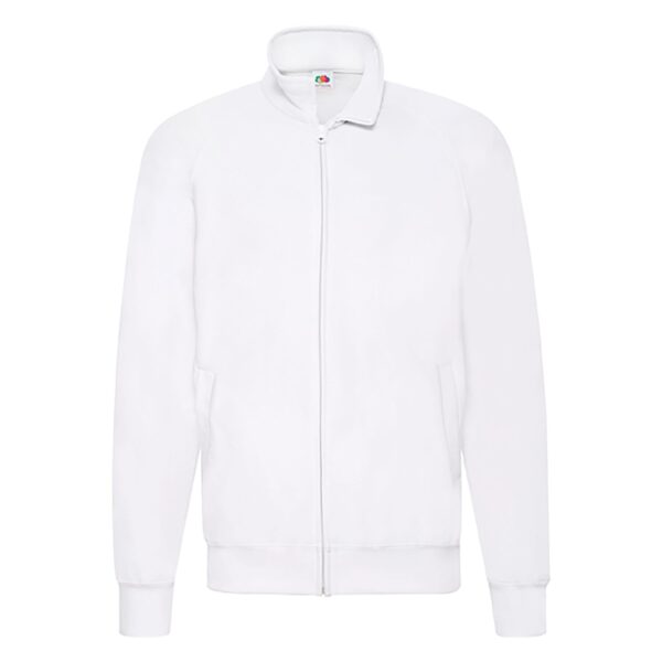 Biała bluza męska Lightweight Sweat Jacket Fruit of the Loom