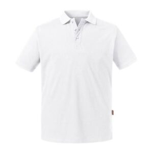 Biała koszulka męska polo Pure Organic Russell