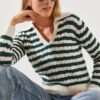 Bianco Lucci Hair Polo Neck Sweater