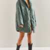 Bianco Lucci Women's Buttoned Oversize Down Coat