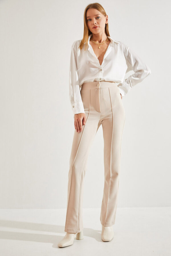 Bianco Lucci Women's Chimali Palazzo Scuba Fabric Trousers