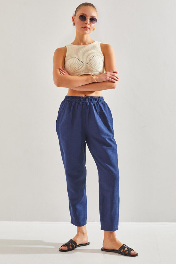 Bianco Lucci Women's Elastic Waist Trousers