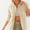 Bianco Lucci Women's Fillows Skirt Tassel Gabardine Shirt 4438