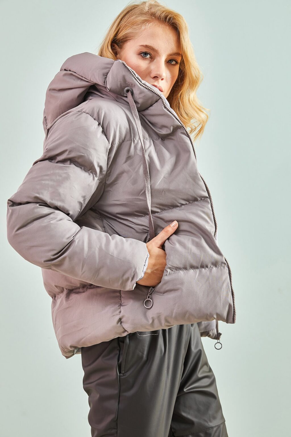 Bianco Lucci Women's Hooded Puffer Coat