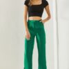 Bianco Lucci Women's Hooked Wide Leg Trousers