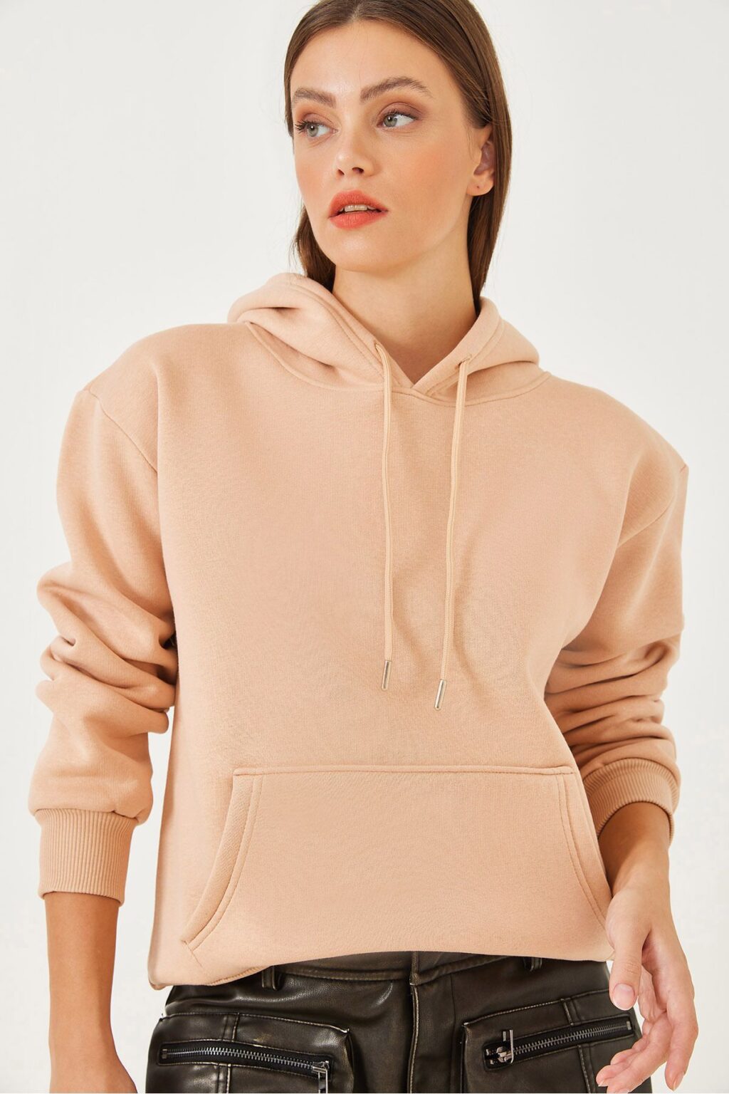 Bianco Lucci Women's Kangaroo Pocket Sweatshirt MBHS012