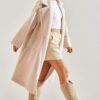 Bianco Lucci Women's Long Boucle Cachet Coat 8087