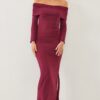 Bianco Lucci Women's Madonna Collar Long Dress 374