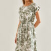 Bianco Lucci Women's Multi Patterned Elastic Waist Dress