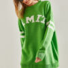 Bianco Lucci Women's Oversize Printed Knitwear Sweater