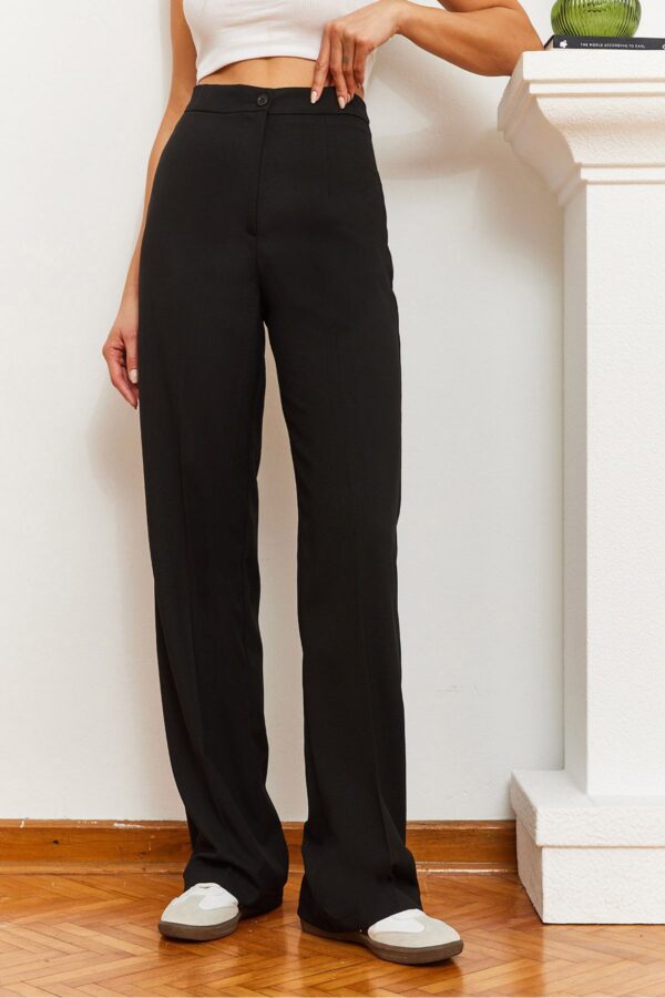 Bianco Lucci Women's Palazzo Fabric Trousers