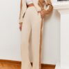 Bianco Lucci Women's Piping Detailed Bottom-Top Set 2382