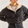 Bianco Lucci Women's Plush Hooded Coat