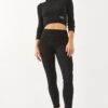 Bianco Lucci Women's Ribbed Label Detailed Bottom-Top Set