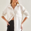 Bianco Lucci Women's Single Pocket Shirt
