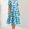 Bianco Lucci Women's Square Neck Patterned Dress