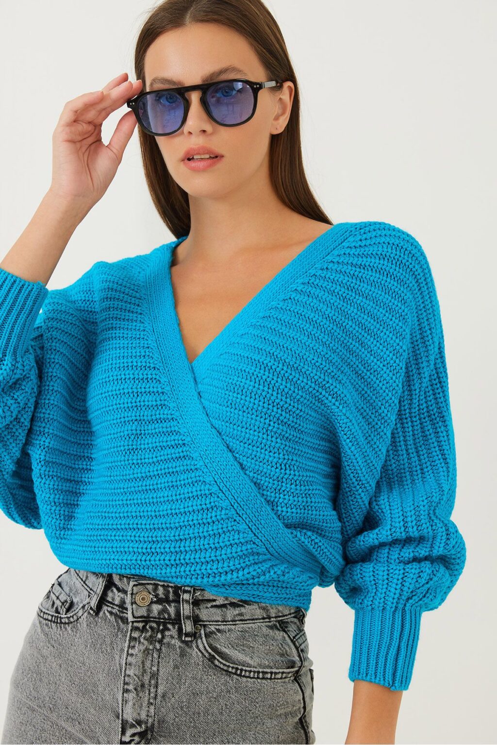 Bianco Lucci Women's Tie Detailed Knitwear Cardigan