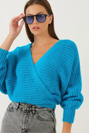 Bianco Lucci Women's Tie Detailed Knitwear Cardigan