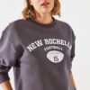 Bianco Lucci Women's Triple Thread Raised Rochelle Text Printed Sweatshirt MBHS001