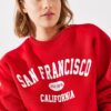 Bianco Lucci Women's Triple Thread Raised San Francisco Printed Sweatshirt MBHS006