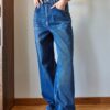 Bianco Lucci Women's Wide Leg Baggy Denim Trousers 388