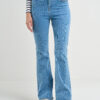 Big Star Woman's Flare Trousers Denim 190062  Denim-158