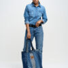 Big Star Woman's Shirt Shirt 141814  Denim-239