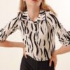 Bigdart 3721 Graphic Patterned Shirt - Cream