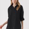Bigdart 3975 Slit Poplin Shirt - Black