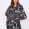 Bigdart 4125 Black Oversize Sweat Dress