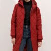 Bigdart 5138 Quilted Long Puffer Jacket - Claret Red