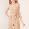 Bigdart 7021 Knitted Jumpsuit - Biscuit