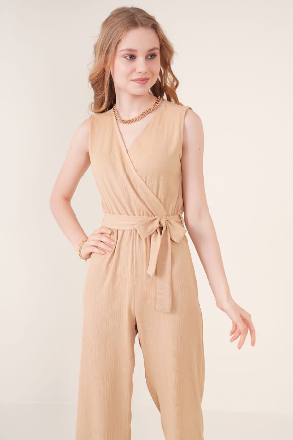 Bigdart 7021 Knitted Jumpsuit - Biscuit