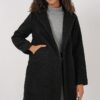Bigdart 9082 Oversize cachet kabát - fekete