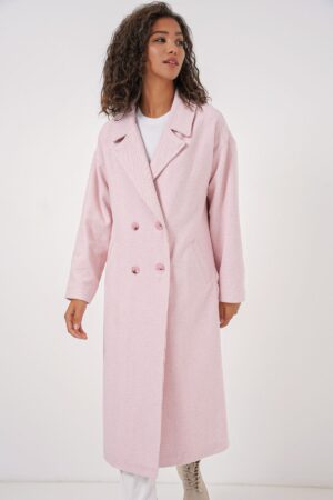 Bigdart 9113 Oversize Wide Cut Wool Long Cashew Coat - Powder