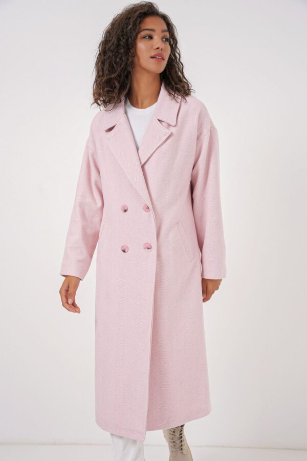 Bigdart 9113 Oversize Wide Cut Wool Long Cashew Coat - Powder