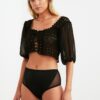Bikini alsó Trendyol Tulle Detailed