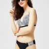Bikini felső - fekete-fehér