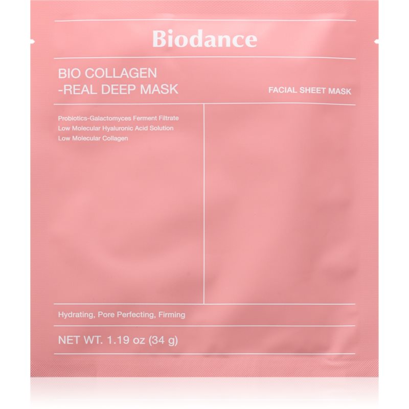 Biodance Bio-Collagen Real Deep Mask intenzív hidrogélmaszk hidratálja a bőrt és minimalizálja a pórusokat 34 g-ár