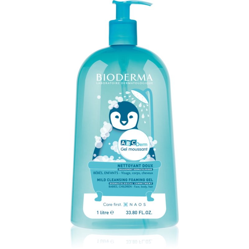 Bioderma ABC Derm Mild Cleansing Foaming Gel tusfürdő gél gyermekeknek 1000 ml-Ár