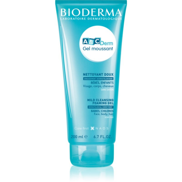 Bioderma ABC Derm Mild Cleansing Foaming Gel tusfürdő gél gyermekeknek 200 ml-Eredeti