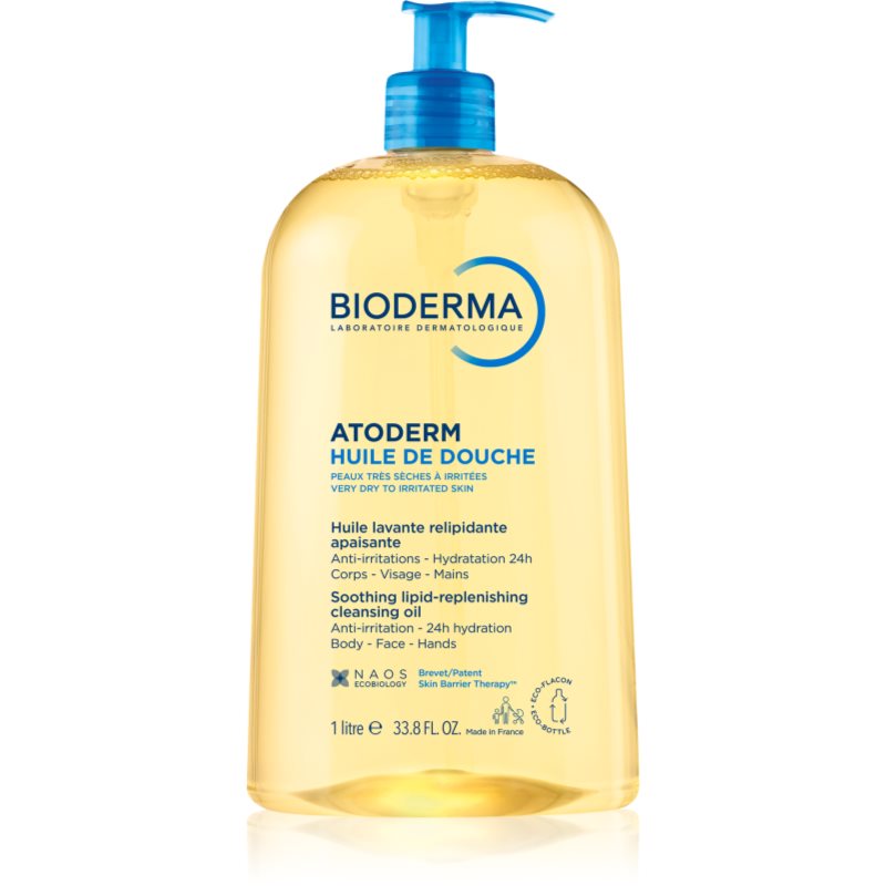 Bioderma Atoderm Shower Oil magasan tápláló és nyugtató tusfürdő olaj a száraz és érzékeny bőrre 1000 ml-Eredeti