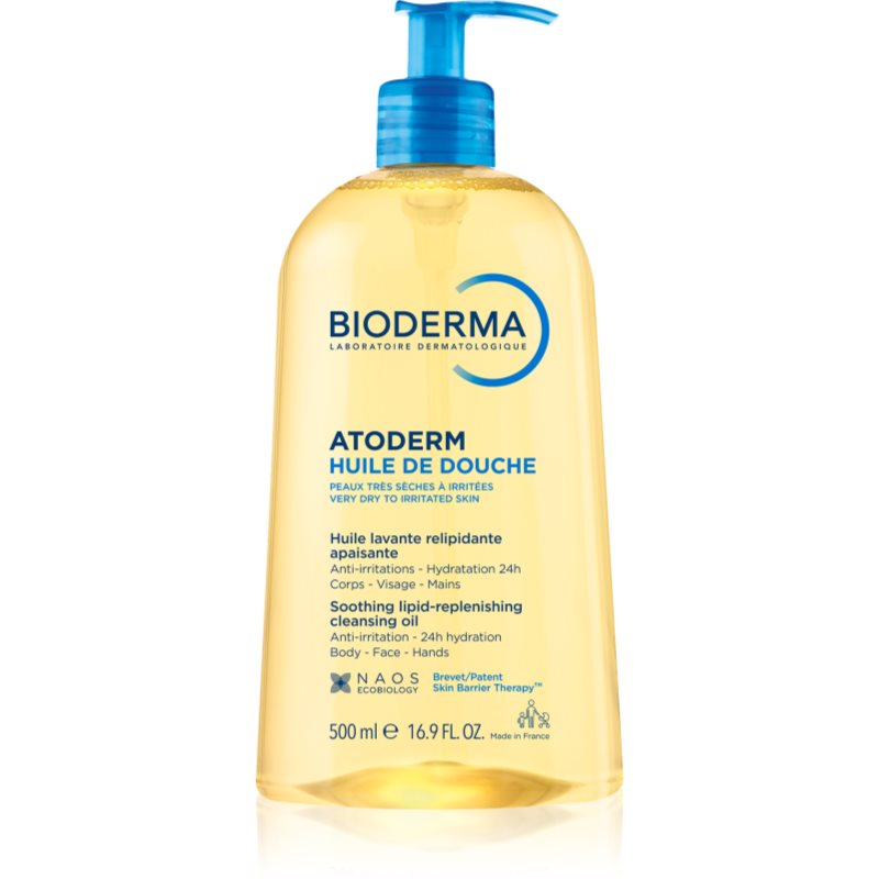 Bioderma Atoderm Shower Oil magasan tápláló és nyugtató tusfürdő olaj a száraz és érzékeny bőrre 500 ml-Ár