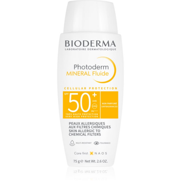 Bioderma Photoderm Mineral Fluid védő folyadék kémiai szűrőktől mentes SPF 50+ 75 g-Ár