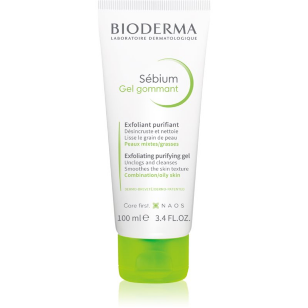 Bioderma Sébium Exfoliating Purifying Gel tisztító peeling kombinált és zsíros bőrre 100 ml-Eredeti