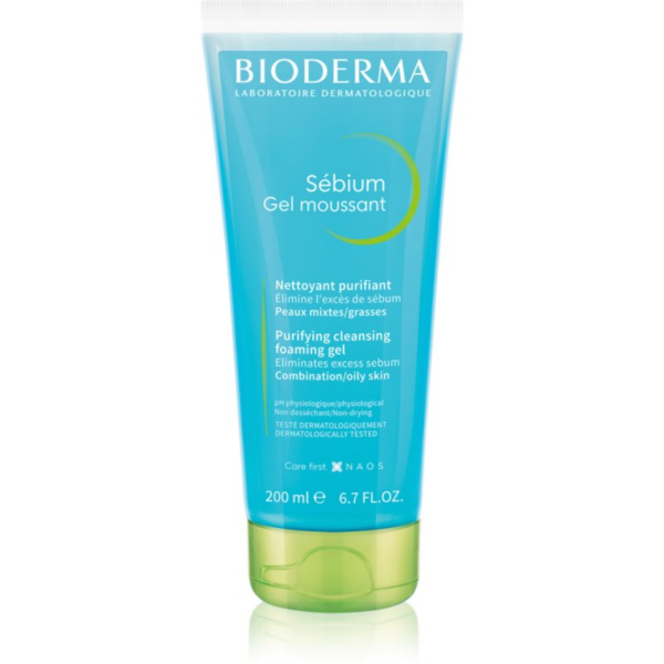 Bioderma Sébium Gel Moussant tisztító gél kombinált és zsíros bőrre 200 ml-Ár