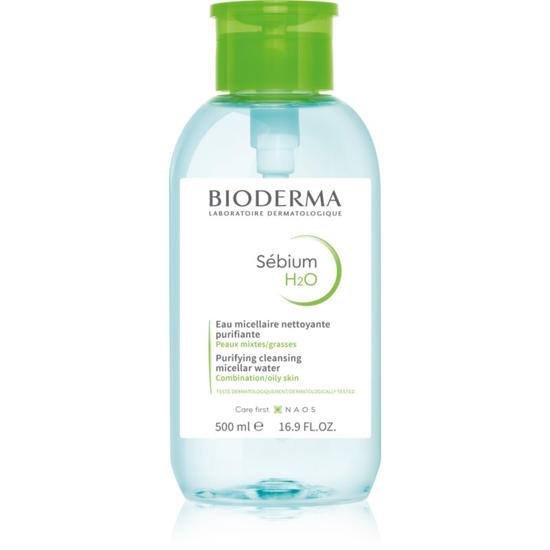 Bioderma Sébium H2O micellás víz kombinált és zsíros bőrre adagolóval 500 ml-Eredeti